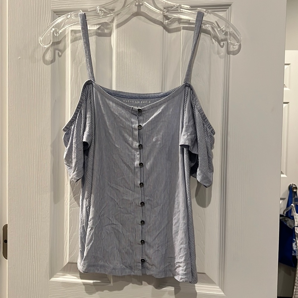 American Eagle size extra small off the shoulder striped top